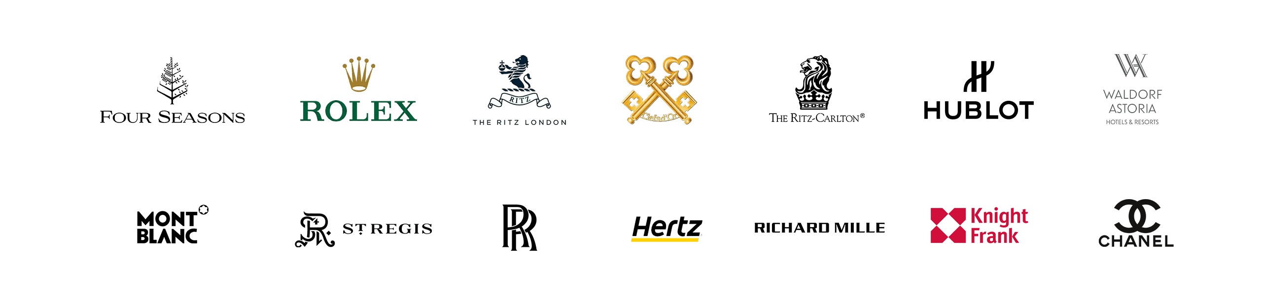 Partner hotel brand logos